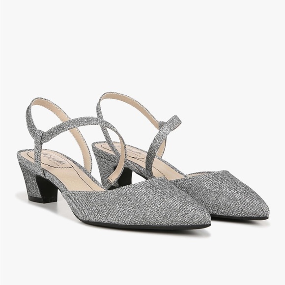 NEW never worn Life Stride Women's Elegant Gray Heels 11W   Pewter Shimmer  WIDE - Picture 8 of 10